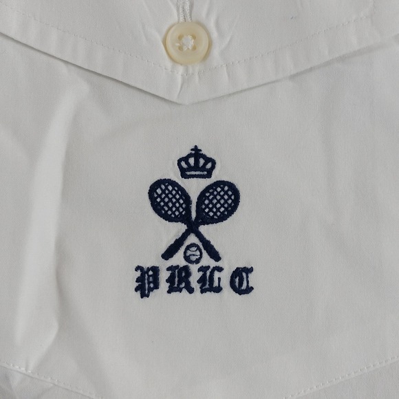 Ralph Lauren Bleecker Mens White Long Sleeve Button Down Shirt Logo Size XL - Picture 7 of 9